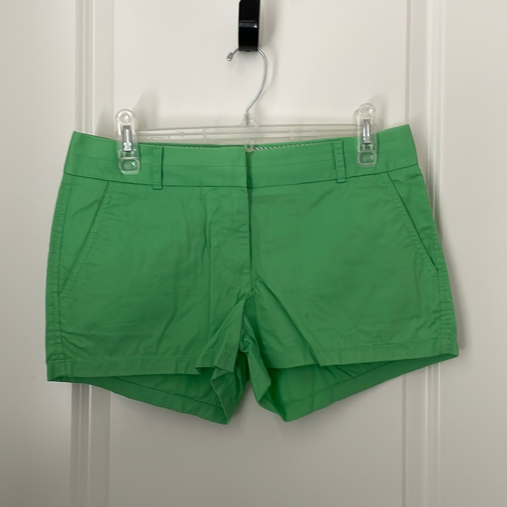 JCrew Green Chino Shorts